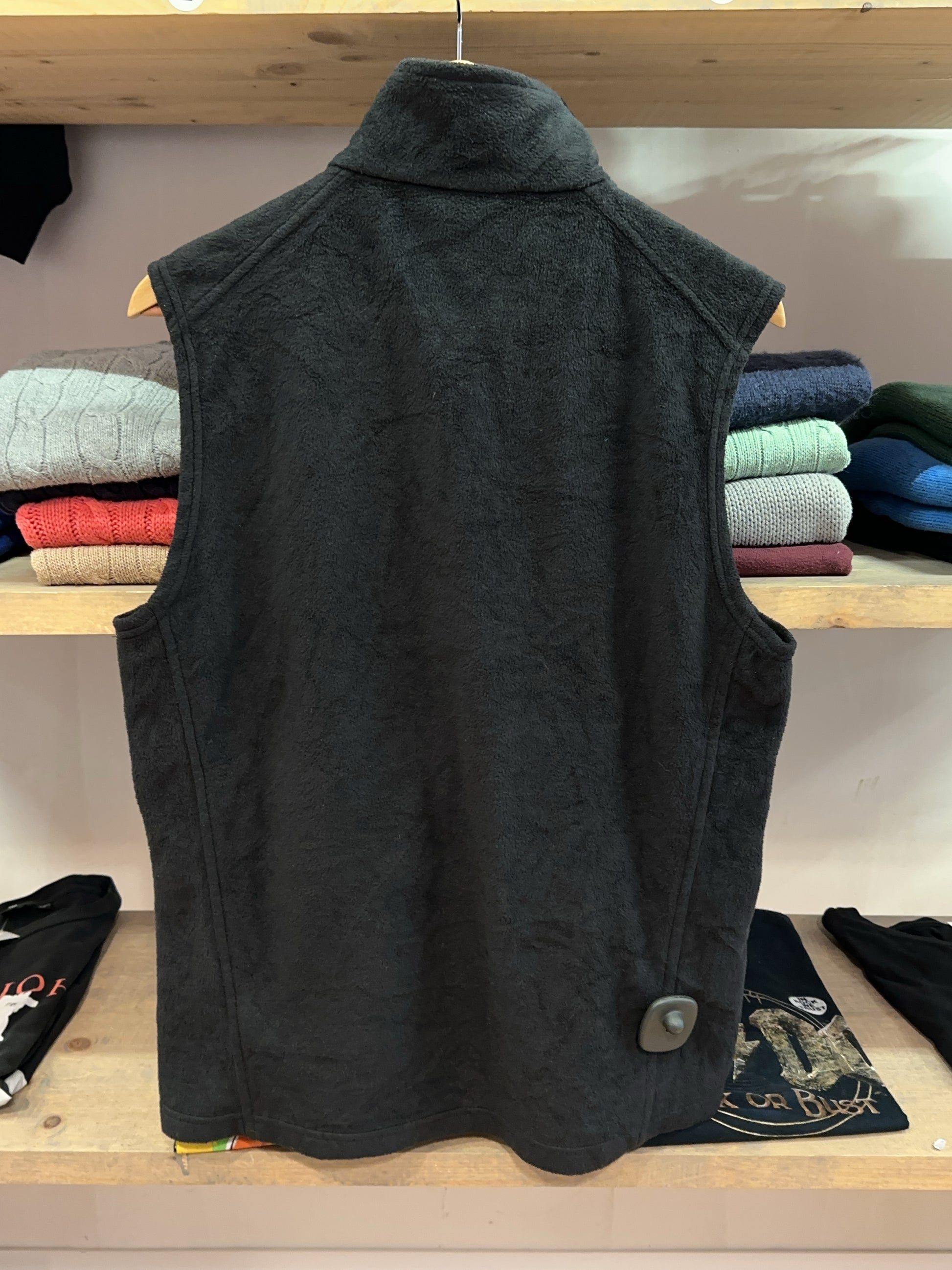 Columbia Black Full-Zip Fleece Vest - S
