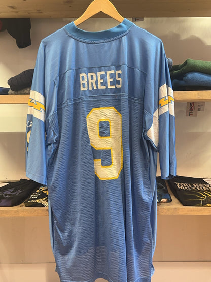 XXL - 2002-04 San Diego Chargers Brees #9 Reebok On Field Alternate Jersey