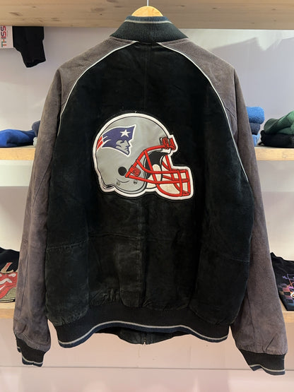 XL - Vintage 1990's New England Patriots NFL Jacket Suede Leather