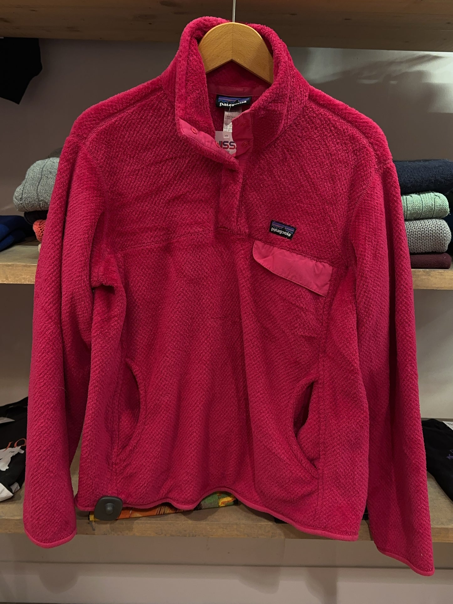 Patagonia Pink Snap-T Fleece Pullover - L