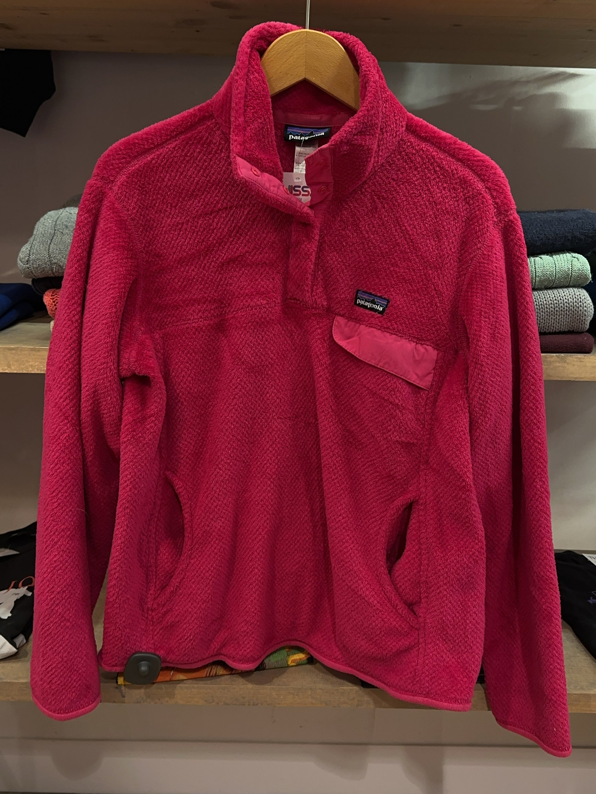 Patagonia Pink Snap-T Fleece Pullover - L