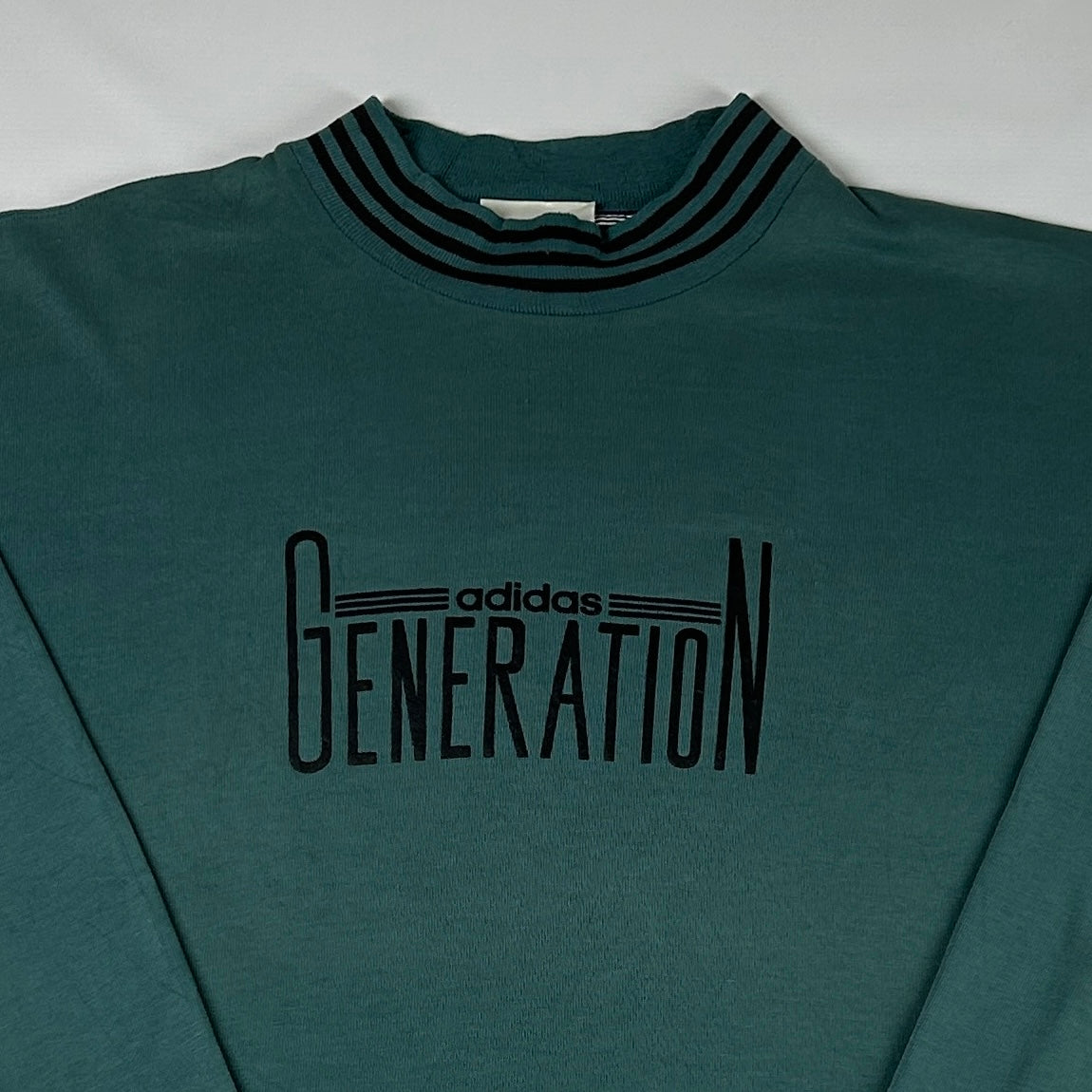 L - 1990's Adidas Generation Mock Neck Long Sleeve T-Shirt