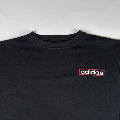 L - 1990's Adidas Black Graphic Long Sleeve Sweatshirt