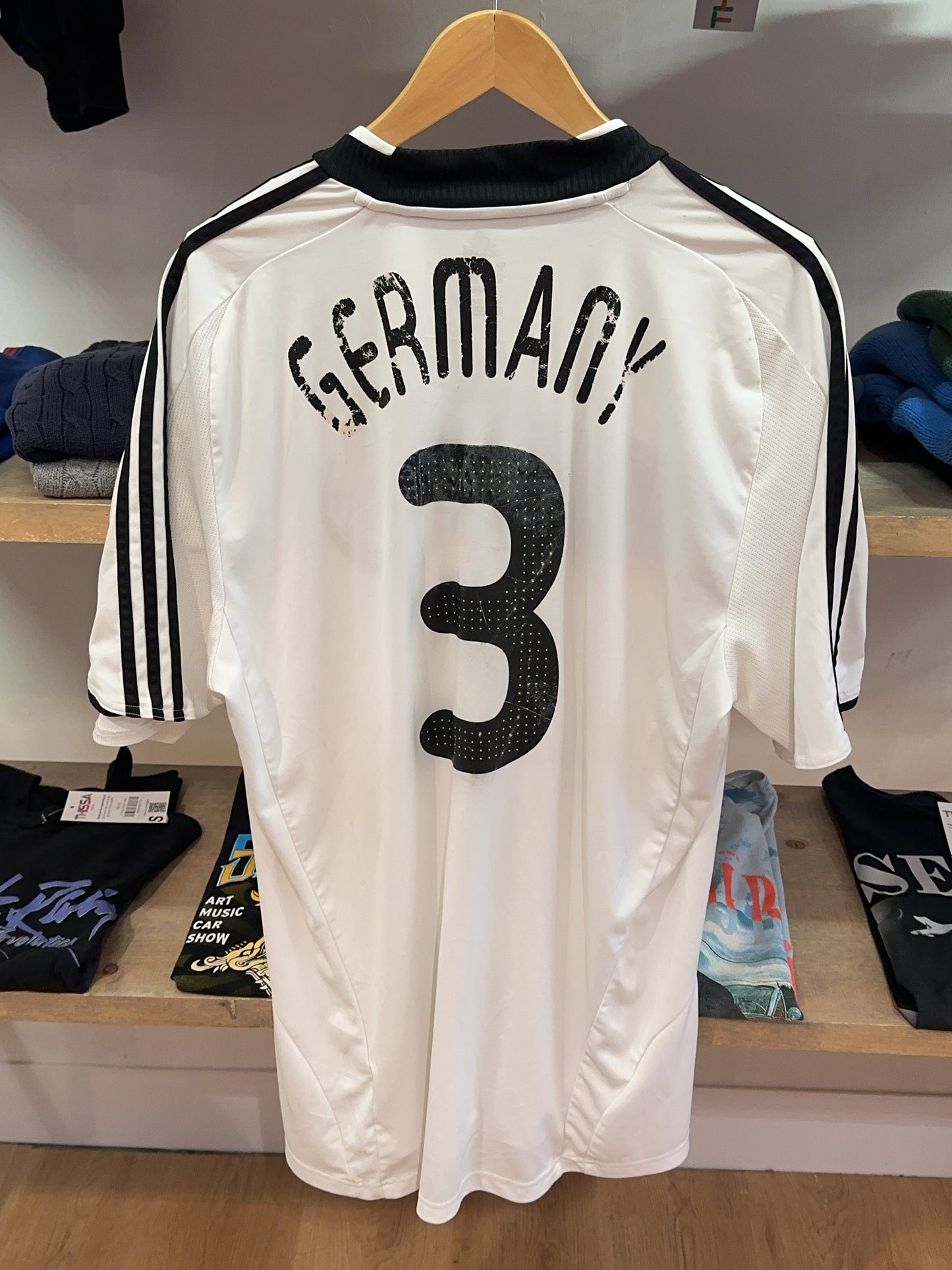 L - 2008-2009 Germany Adidas Home Football Shirt 3
