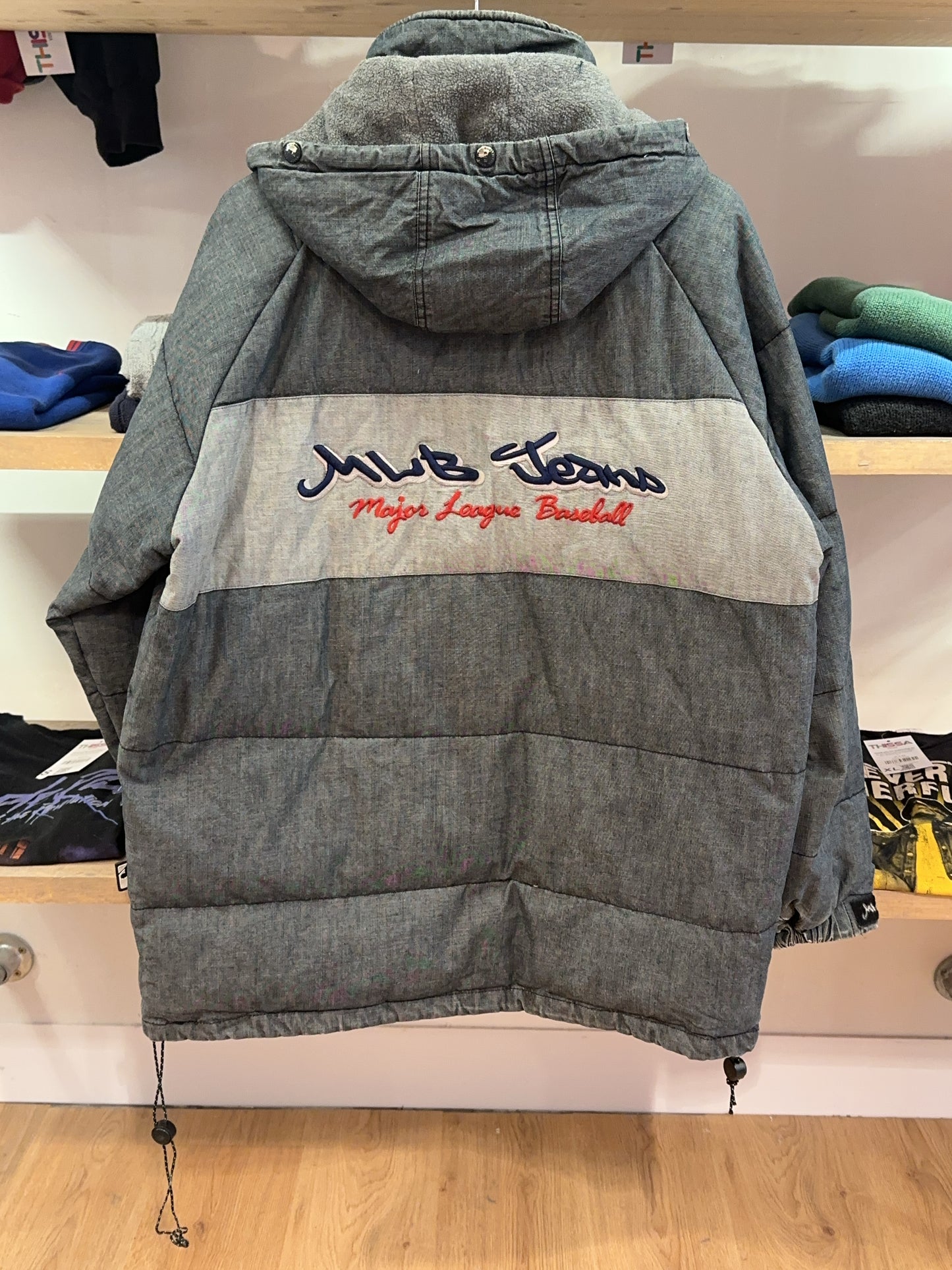 L - MLB Jeans Puffer Jacket