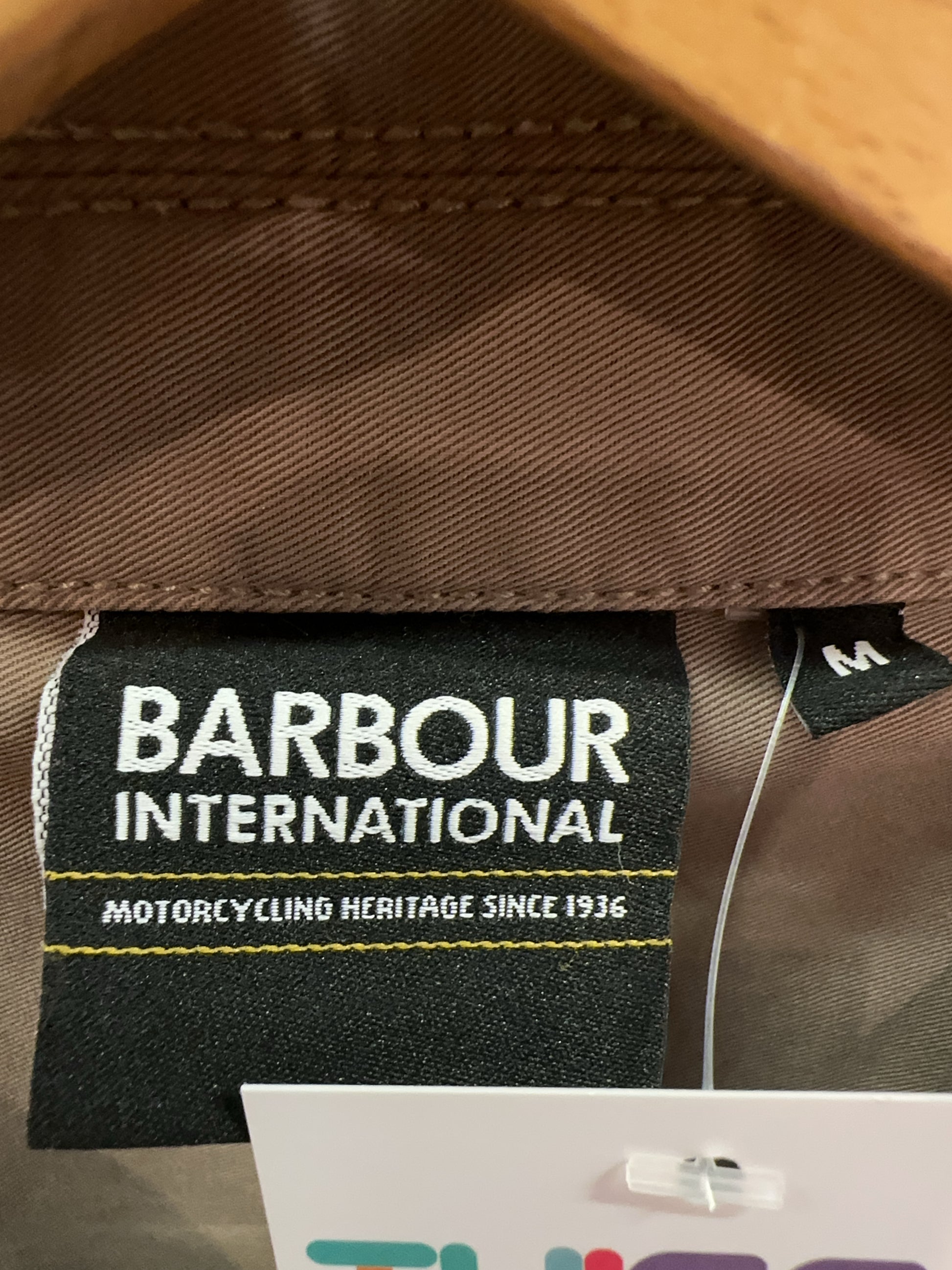 M - Barbour International Khaki Button-Up Overshirt Jacket