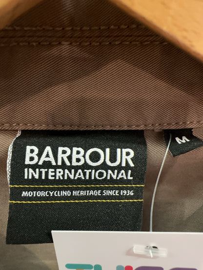 M - Barbour International Khaki Button-Up Overshirt Jacket