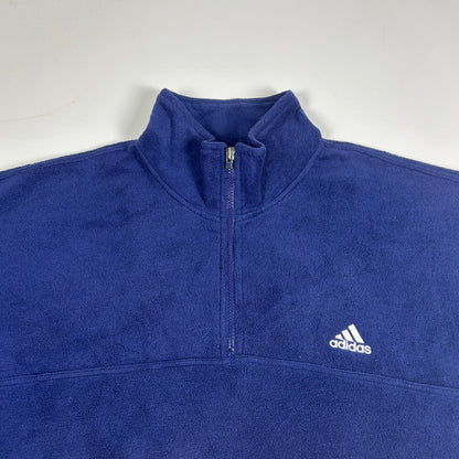 XXL - Vintage 1990's Adidas Fleece Quarterzip