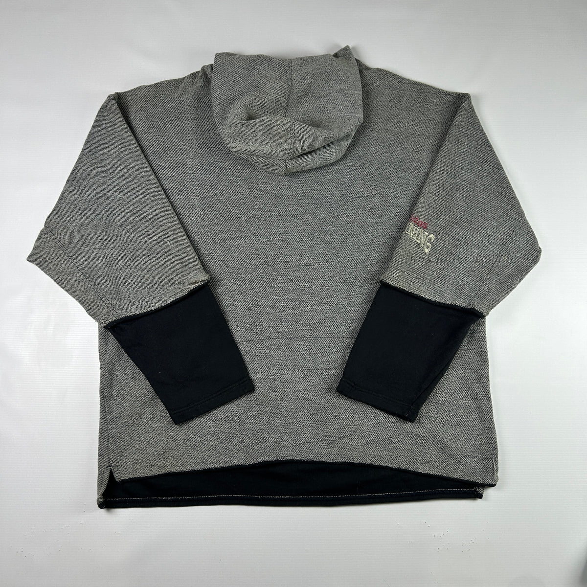 M - 2000's Adidas Training Grey Hooded Pullover Sweatshirt