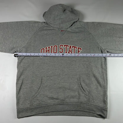M - 1990's Nike Ohio State Buckeyes Gray Pullover Hoodie