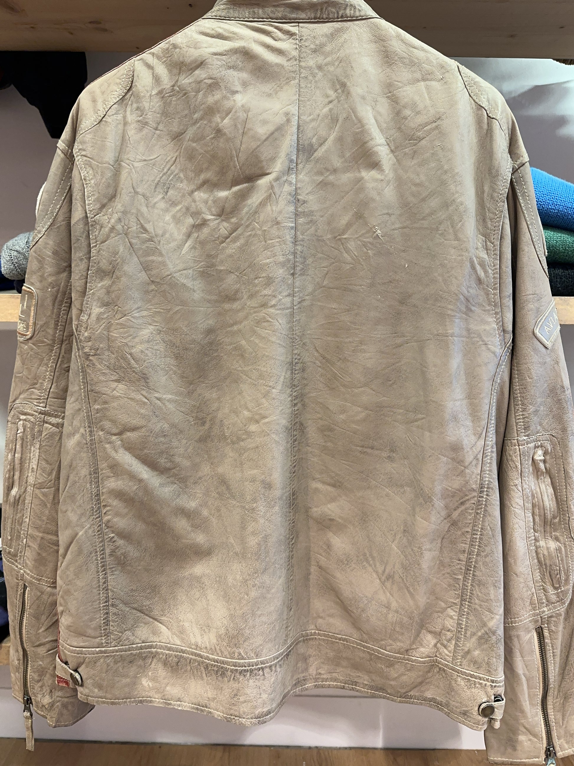 XXXL - Vintage 2000's Aviatrix Racing Biker Leather Jacket