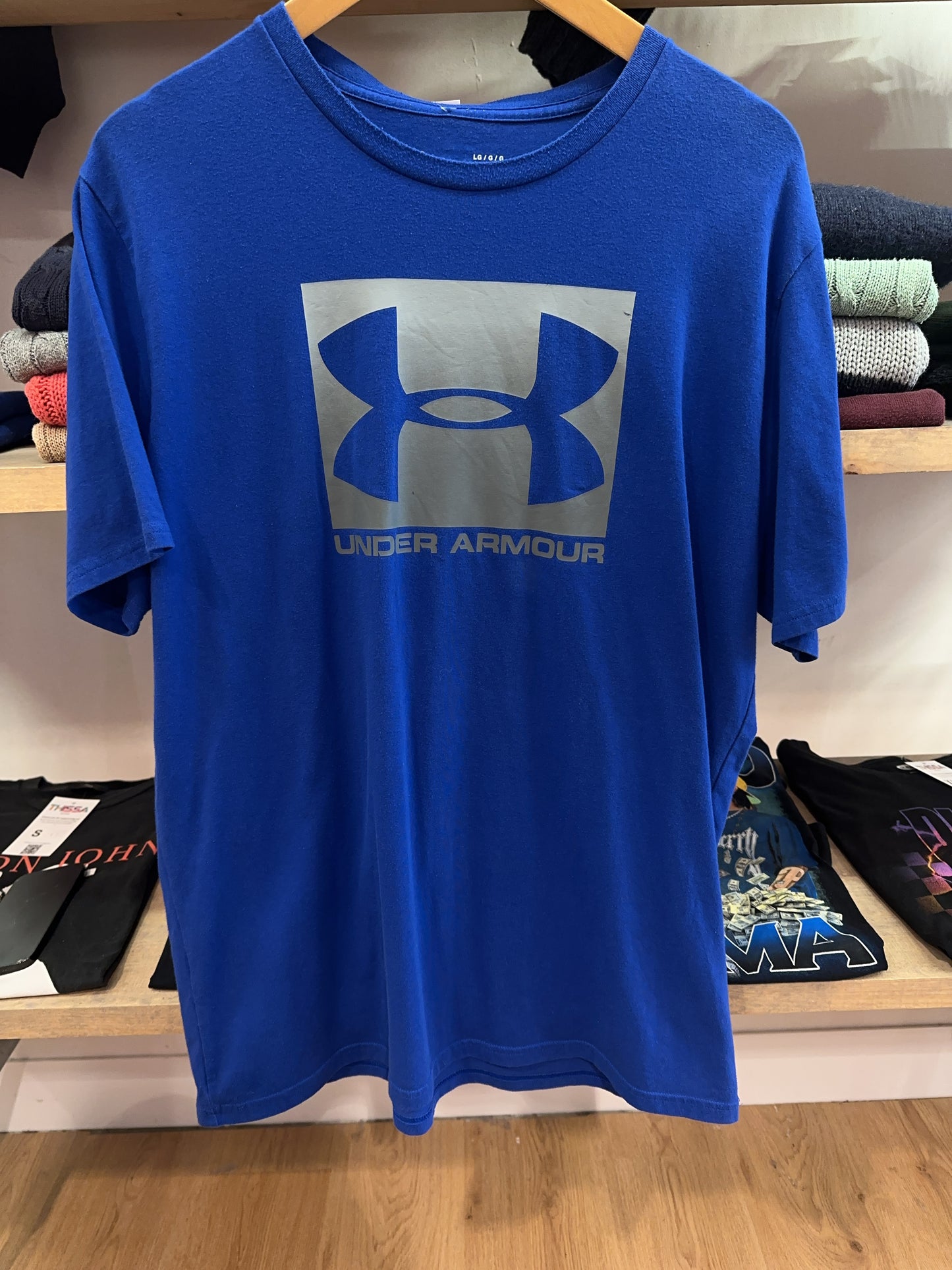 Under Armour HeatGear Blue Logo Graphic T-Shirt