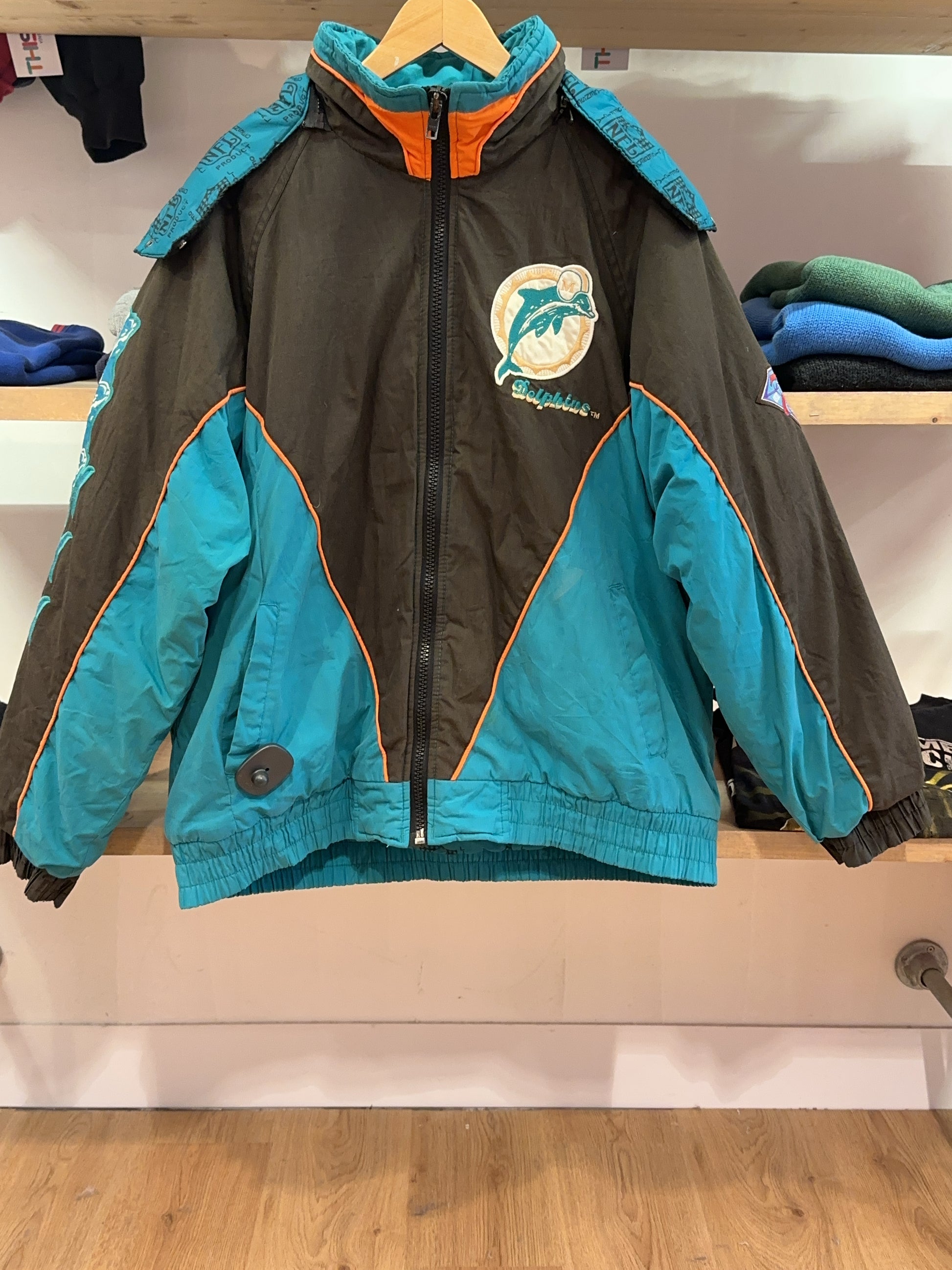 L - 1994 Miami Dolphins NFL Pro Player Puffer Jacket