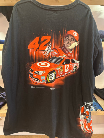 XXXL - Kyle Larson #42 Target NASCAR Chase Authentics Black T-Shirt 3XL