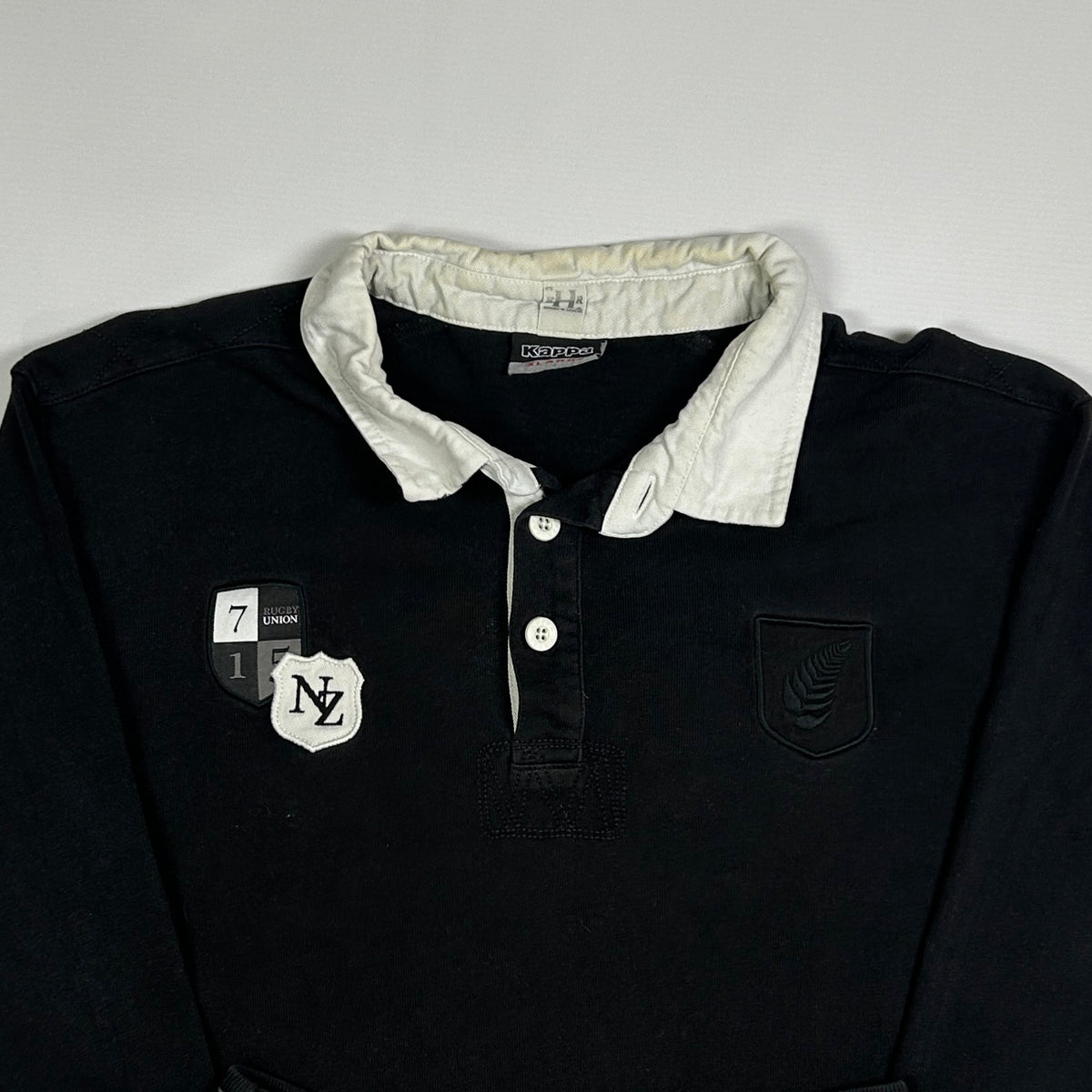 XL - Vintage 2000's Kappa NZ New Zealand Rugby Union Longsleeve Polo
