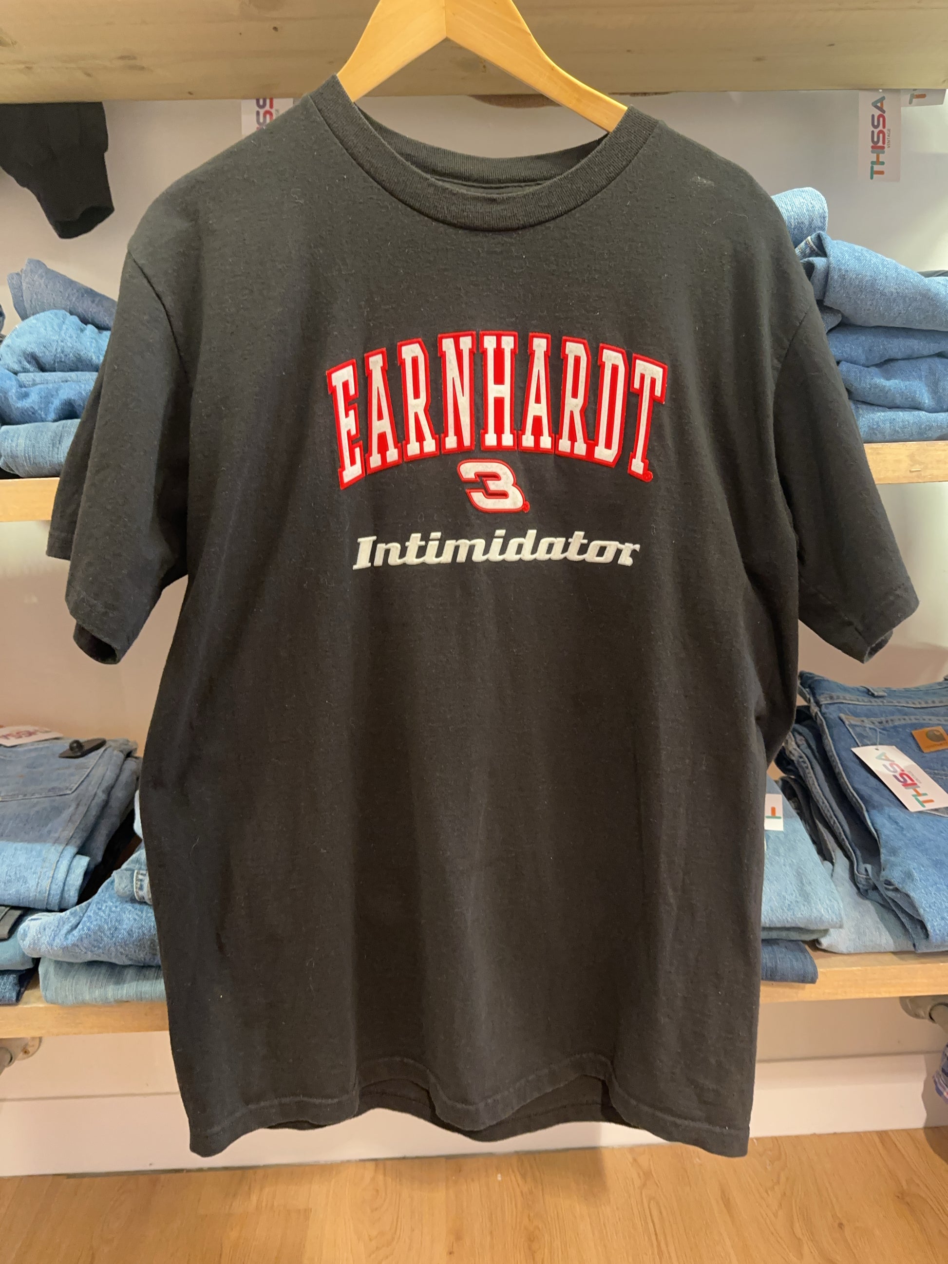 L - Earnhardt 3 Intimidator Black Graphic Nascar Racing T-Shirt