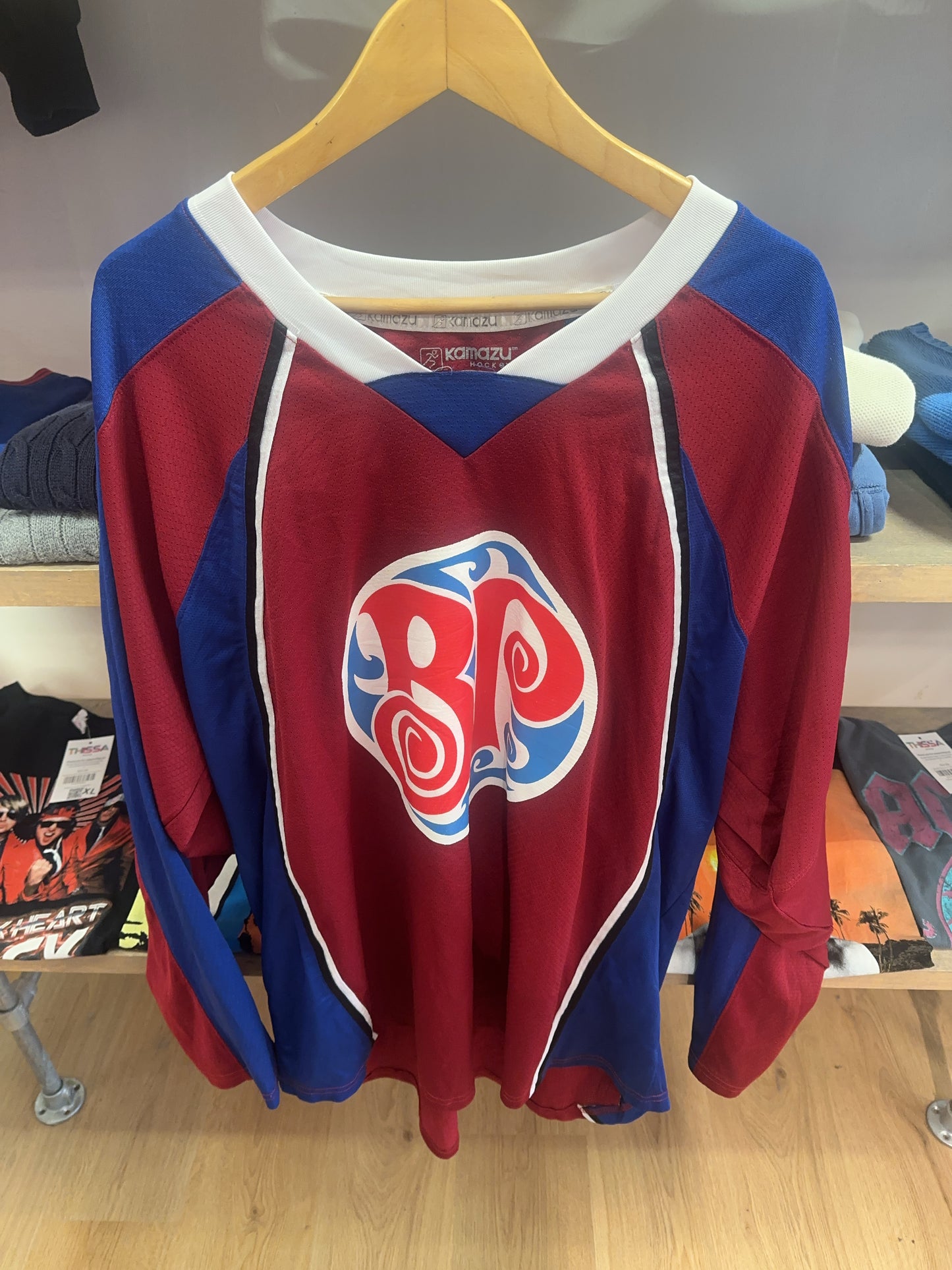 XL - Kamazu Hockey Red Blue Hockey Jersey