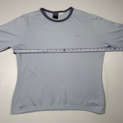 L - Nike 2000's Light Purple Mesh Long Sleeve Top