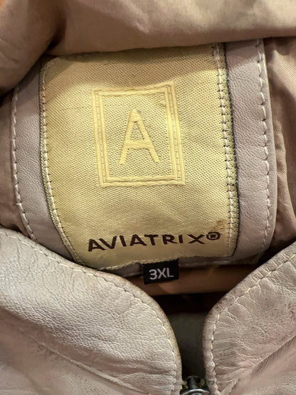 XXXL - Vintage 2000's Aviatrix Racing Biker Leather Jacket
