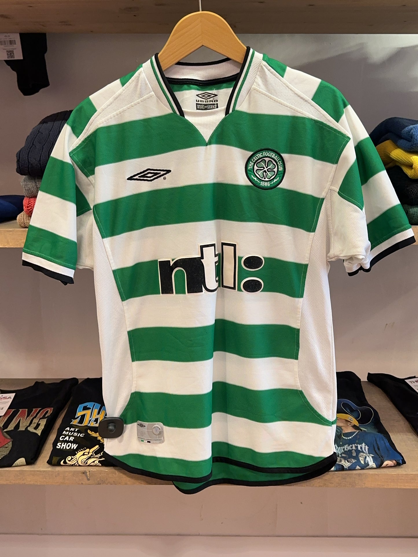 2001-2003 Celtic FC Umbro Home Football Shirt Larsson #7 - S