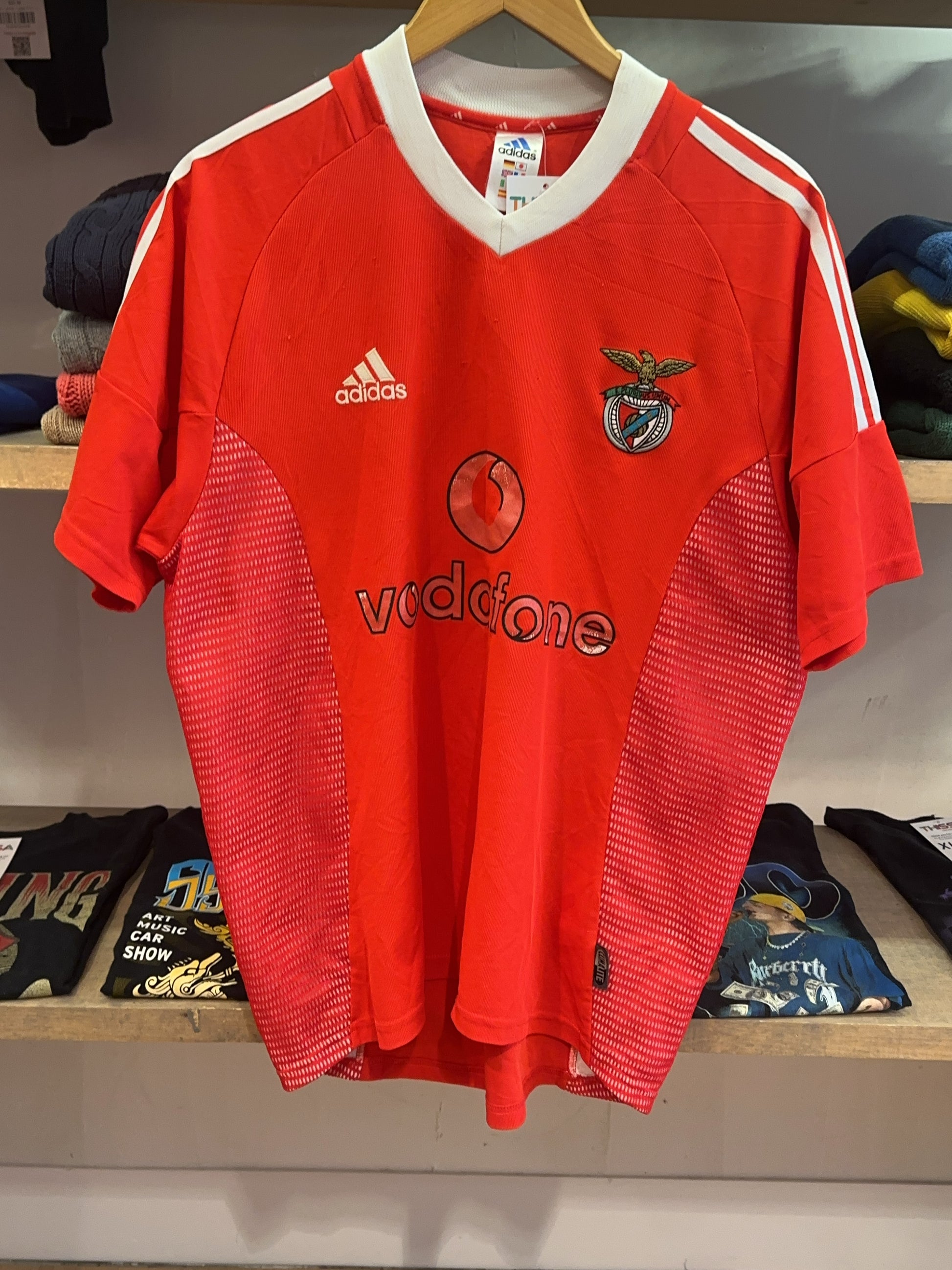 2002-03 SL Benfica Adidas Home Football Shirt - M