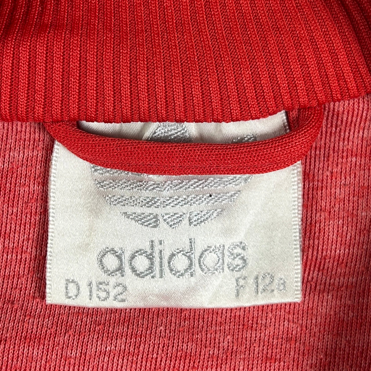 M - Vintage 1980's Adidas Red Track Jacket with Geometric Sleeve Panels