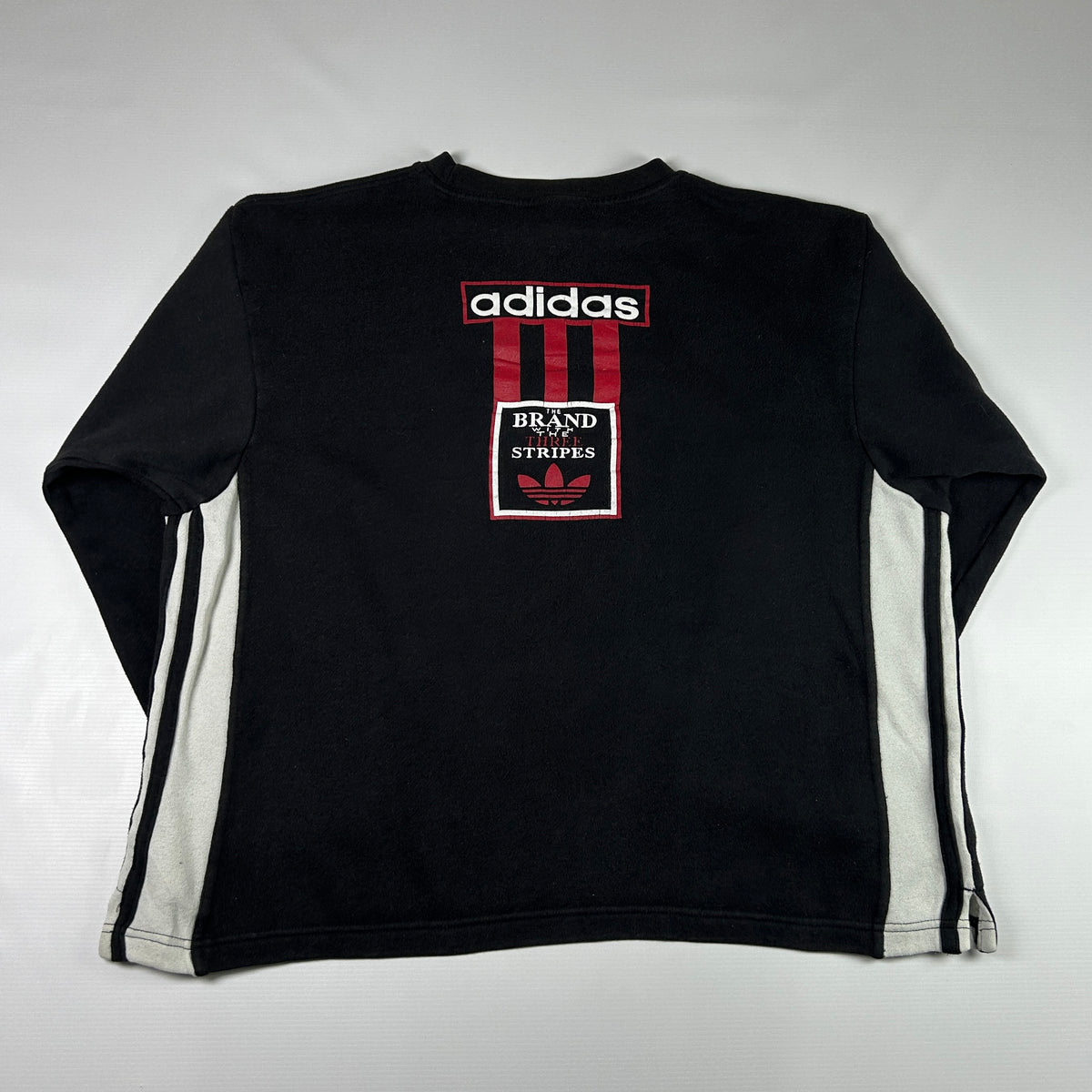 L - 1990's Adidas Black Graphic Long Sleeve Sweatshirt
