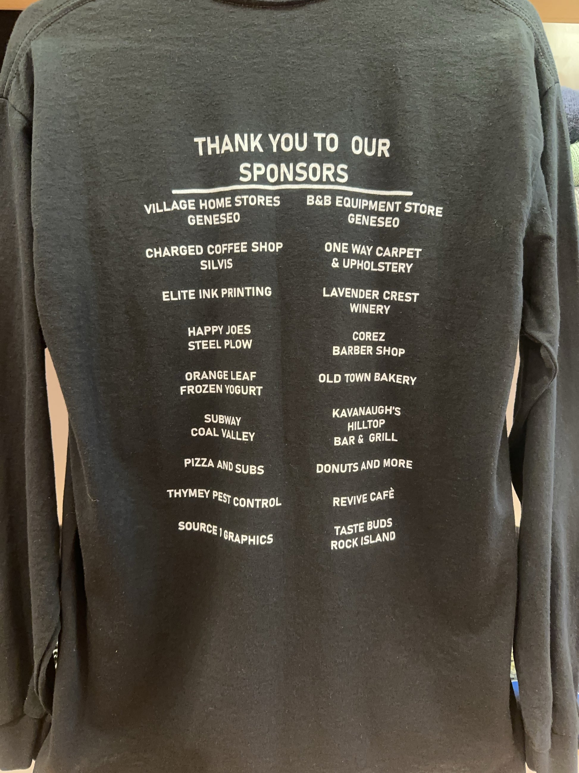 2020 Student Hunger Drive Black Long Sleeve Tee