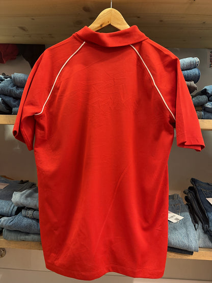 XL - Red Embroidered # 14 Short-Sleeve Polo Shirt