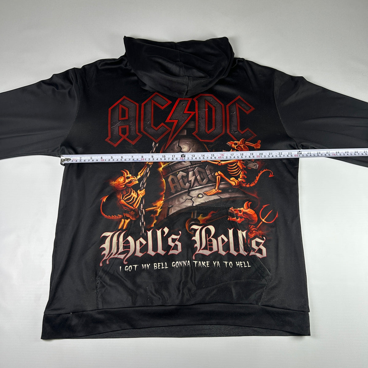 XL - 2010's AC/DC Hell's Bells Graphic Hoodie