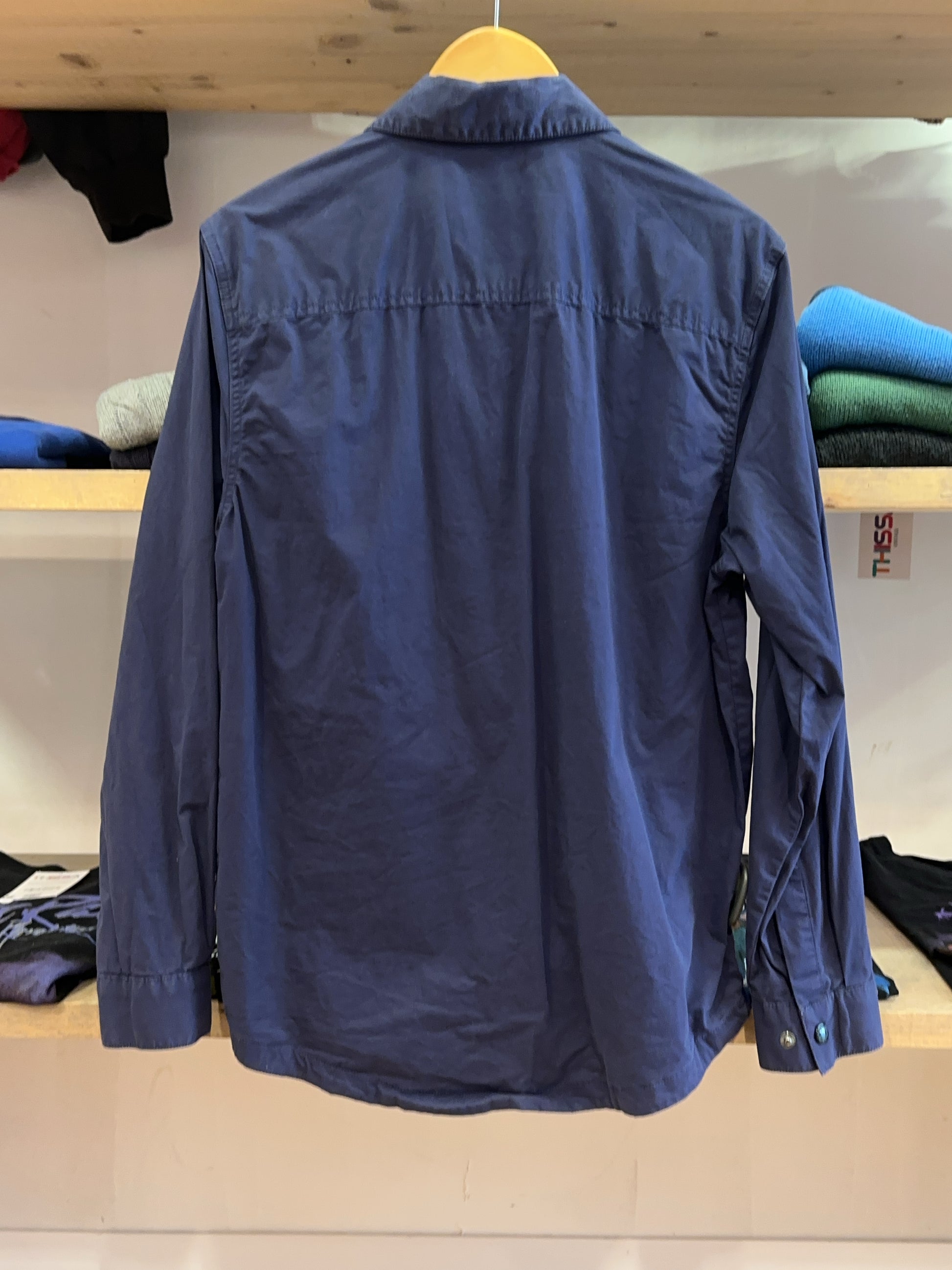 S - Barbour International Navy Zip-Up Utility Jacket