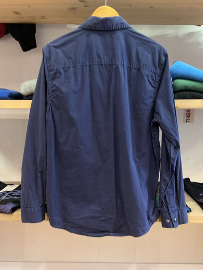 S - Barbour International Navy Zip-Up Utility Jacket