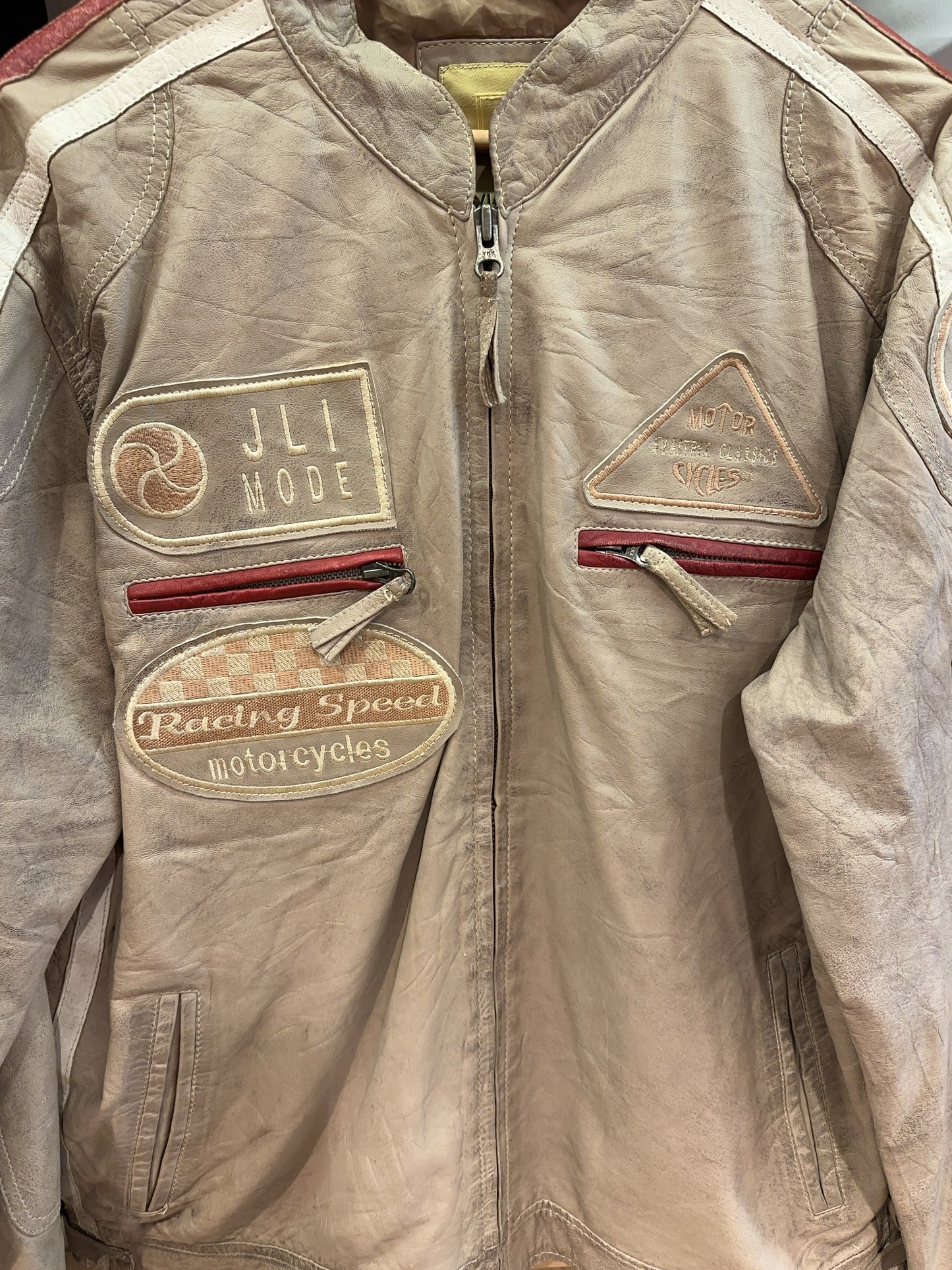 XXXL - Vintage 2000's Aviatrix Racing Biker Leather Jacket