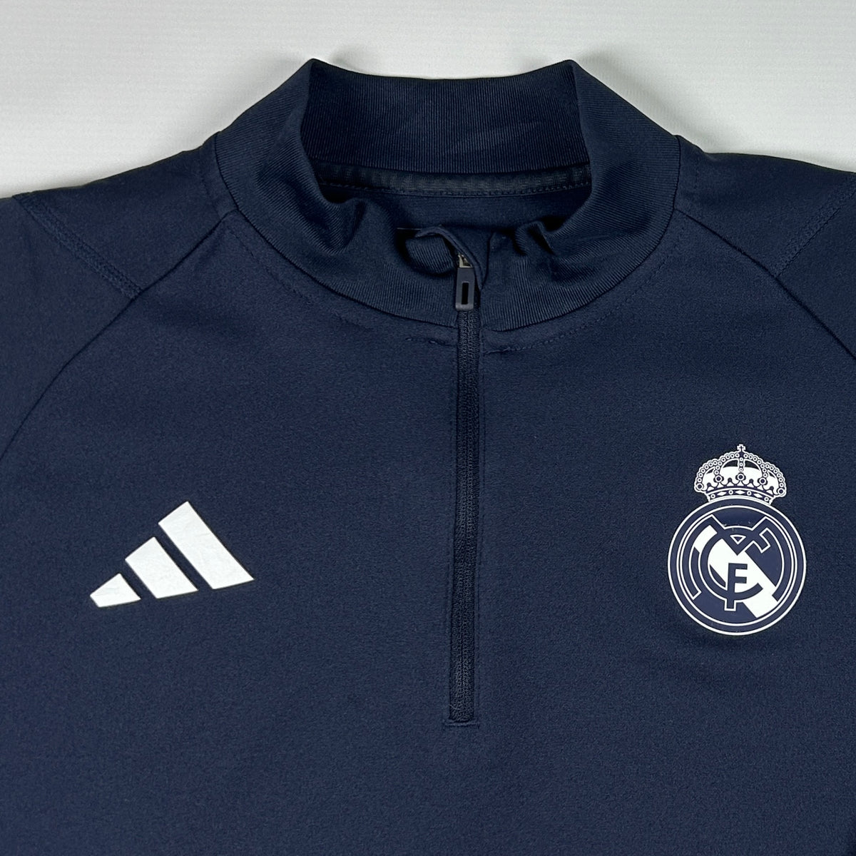 M - 2023-2024 Real Madrid Adidas AEROREADY Quarter-Zip Training Top
