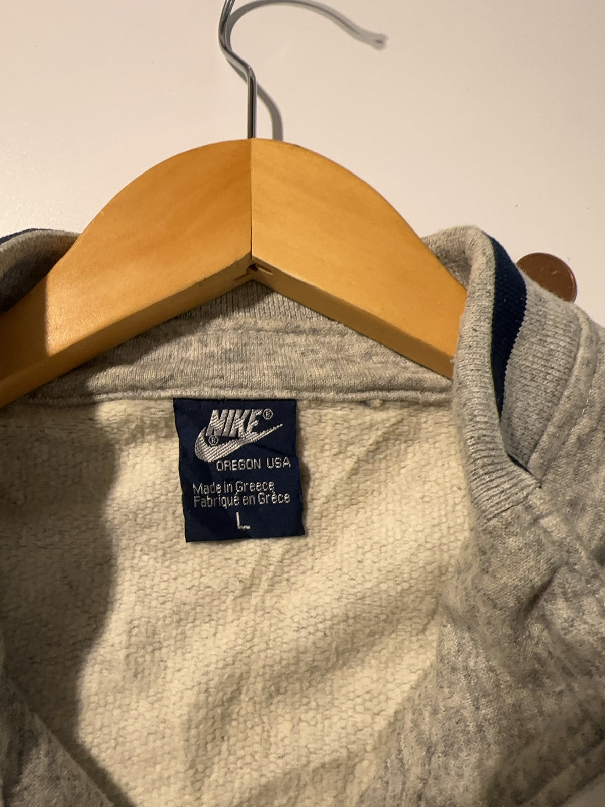 L - Vintage 1980's Nike Sports Classics Quarterzip Sweatshirt