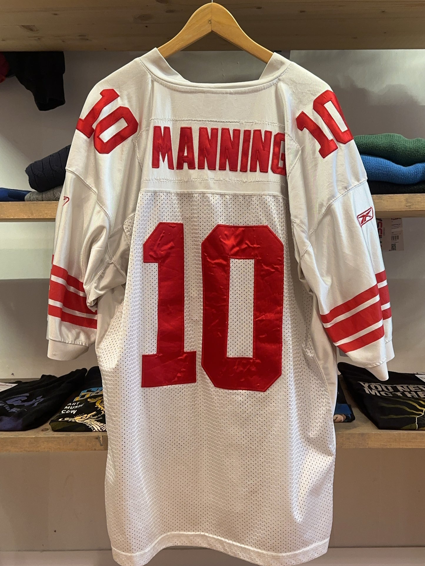 XXL - New York Giants Reebok Home Eli Manning 10 Captains Patch