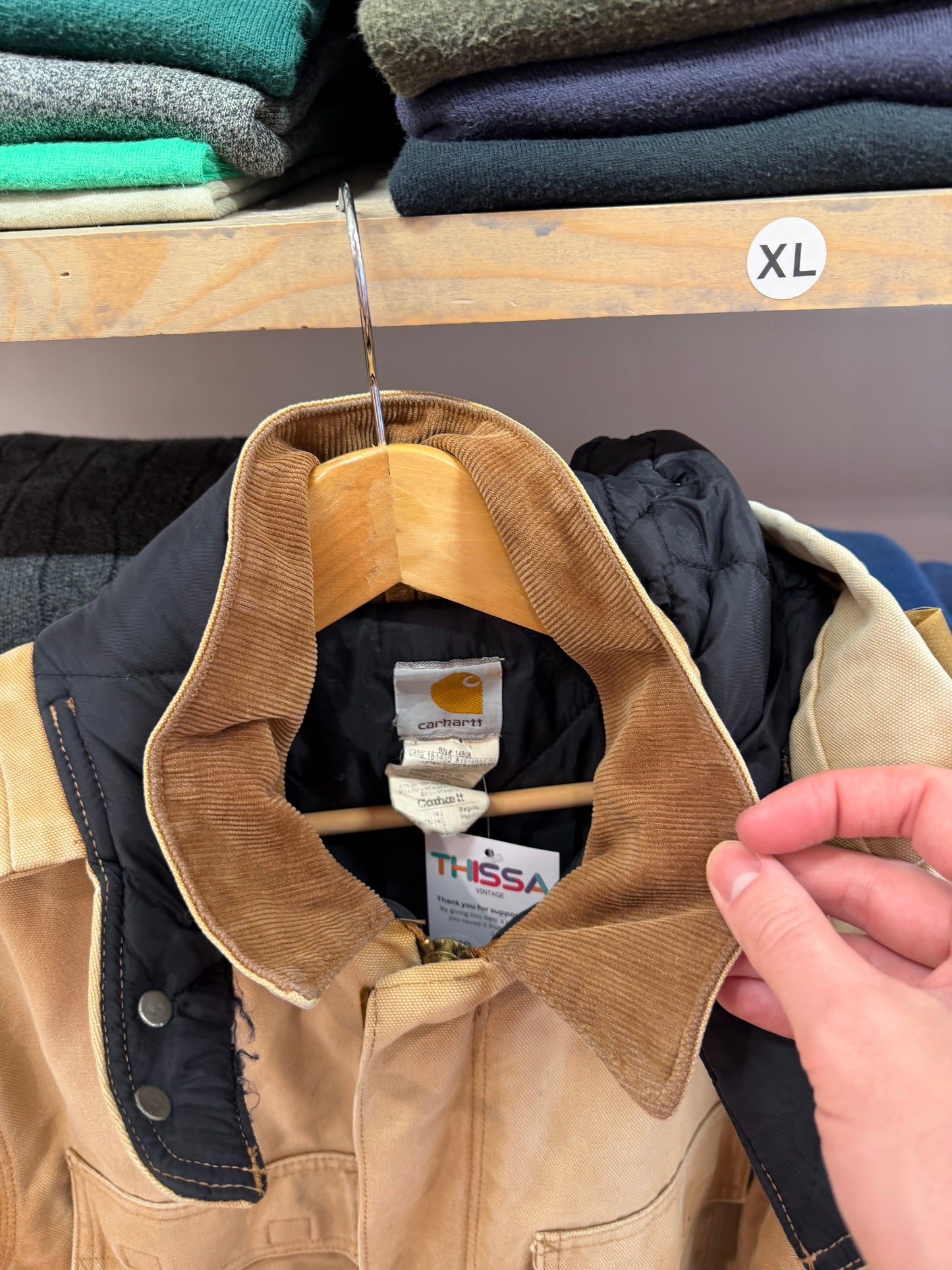 Vintage Carhartt C03 BRN Size 40 Jacket (M)