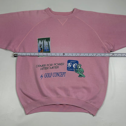 M - Vintage 1990's Pink Golf Concept Graphic Sweatshirt