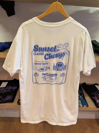 L - Sunset Classic Chevys Graphic T-Shirt
