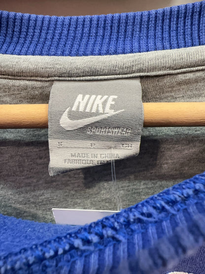 Nike Sportswear Blue Logo Crewneck Sweatshirt - S