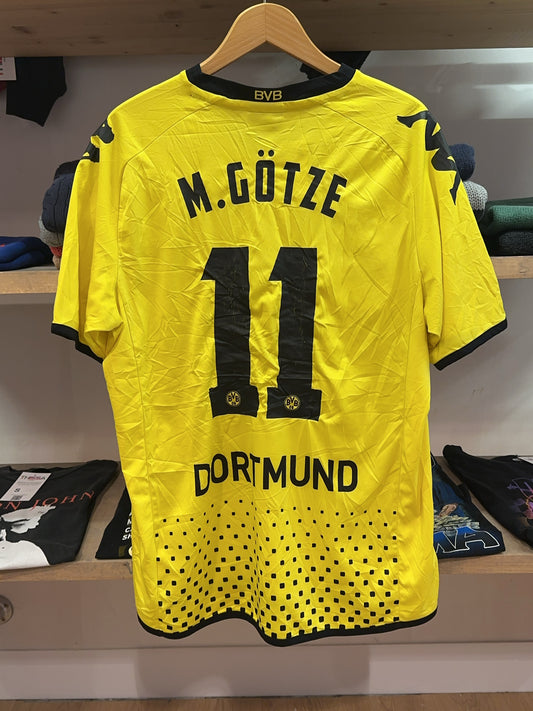2011-2012 Borussia Dortmund Mario Götze #11 Kappa Home Football Shirt - XL
