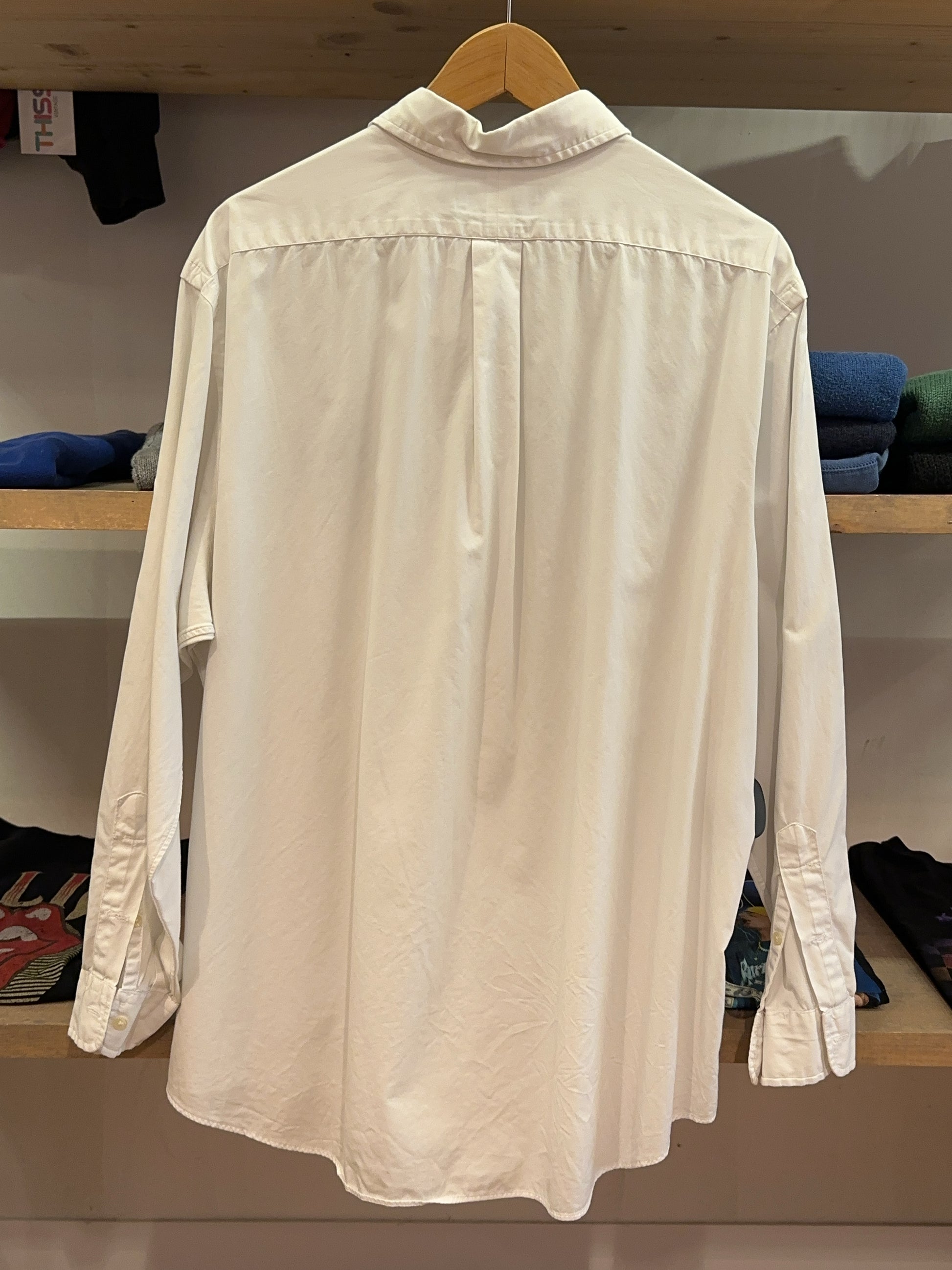 XXL - Ralph Lauren White Custom Fit Button-Down Shirt