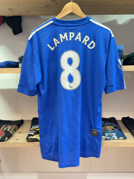 L - 2009/2010 Chelsea FC Lampard Adidas Home Football Shirt #8