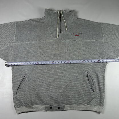 XL - 1990's Adidas Striped Half-Zip Pullover Sweatshirt