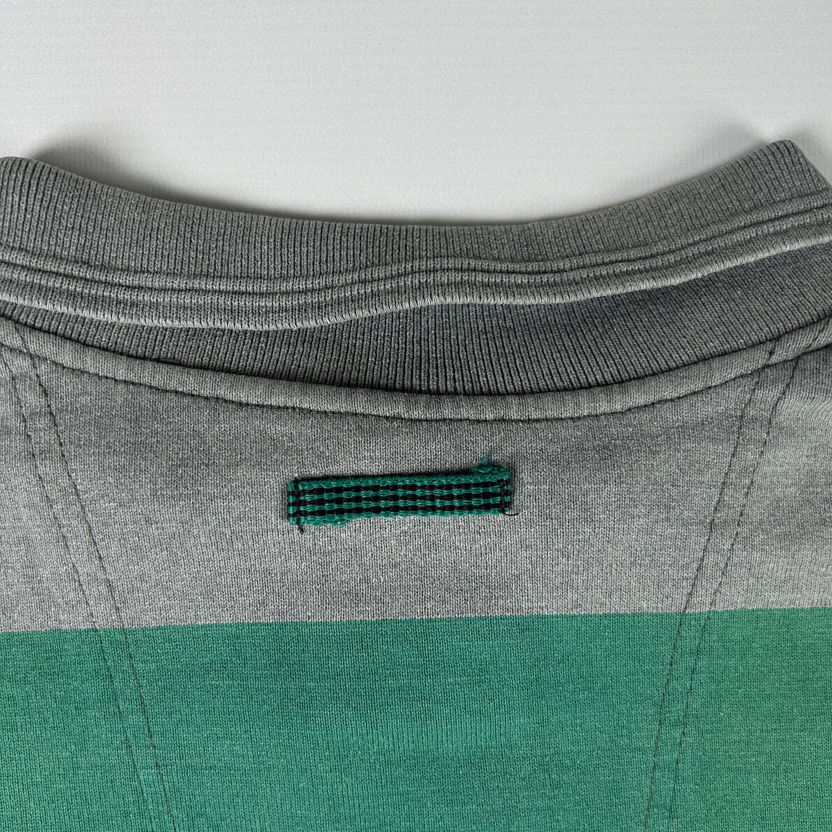 M - 1990's Adidas Equipment Striped Long Sleeve Lace-Up Polo Shirt