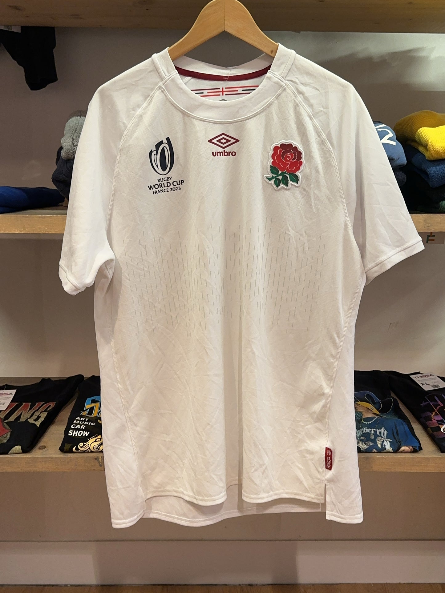 Umbro England Rugby World Cup France 2023 White Jersey