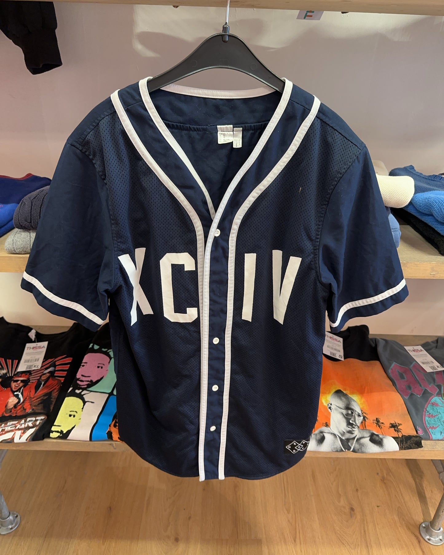 XS - Navy Baseball Jersey Number 78