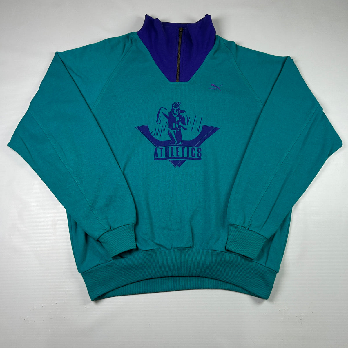 XL - 1990's Puma Athletics Vintage Quarter-Zip Sweatshirt