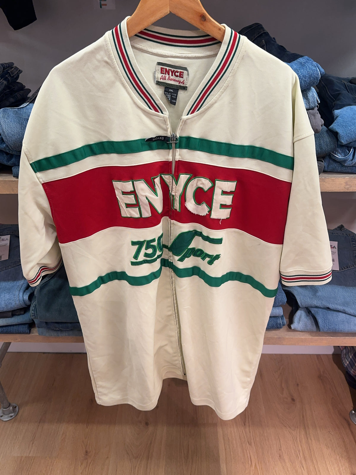 3XL - Enyce All Boroughs Zip-Up Jersey Shirt