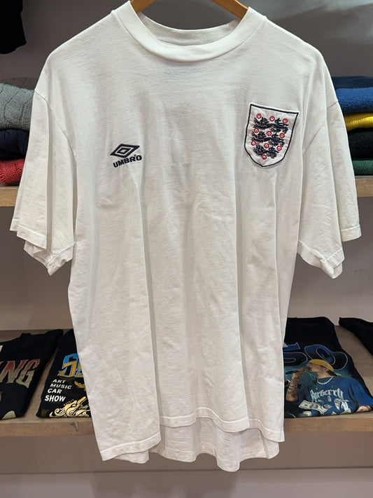 1990-1992 England Umbro Home Football Shirt - L